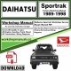 Daihatsu Sportrak Workshop Repair Manual