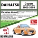 Daihatsu Copen Workshop Service Repair Manual Download 2002 - 2003 PDF
