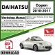 Daihatsu Copen Workshop Service Repair Manual Download 2010 - 2011 PDF