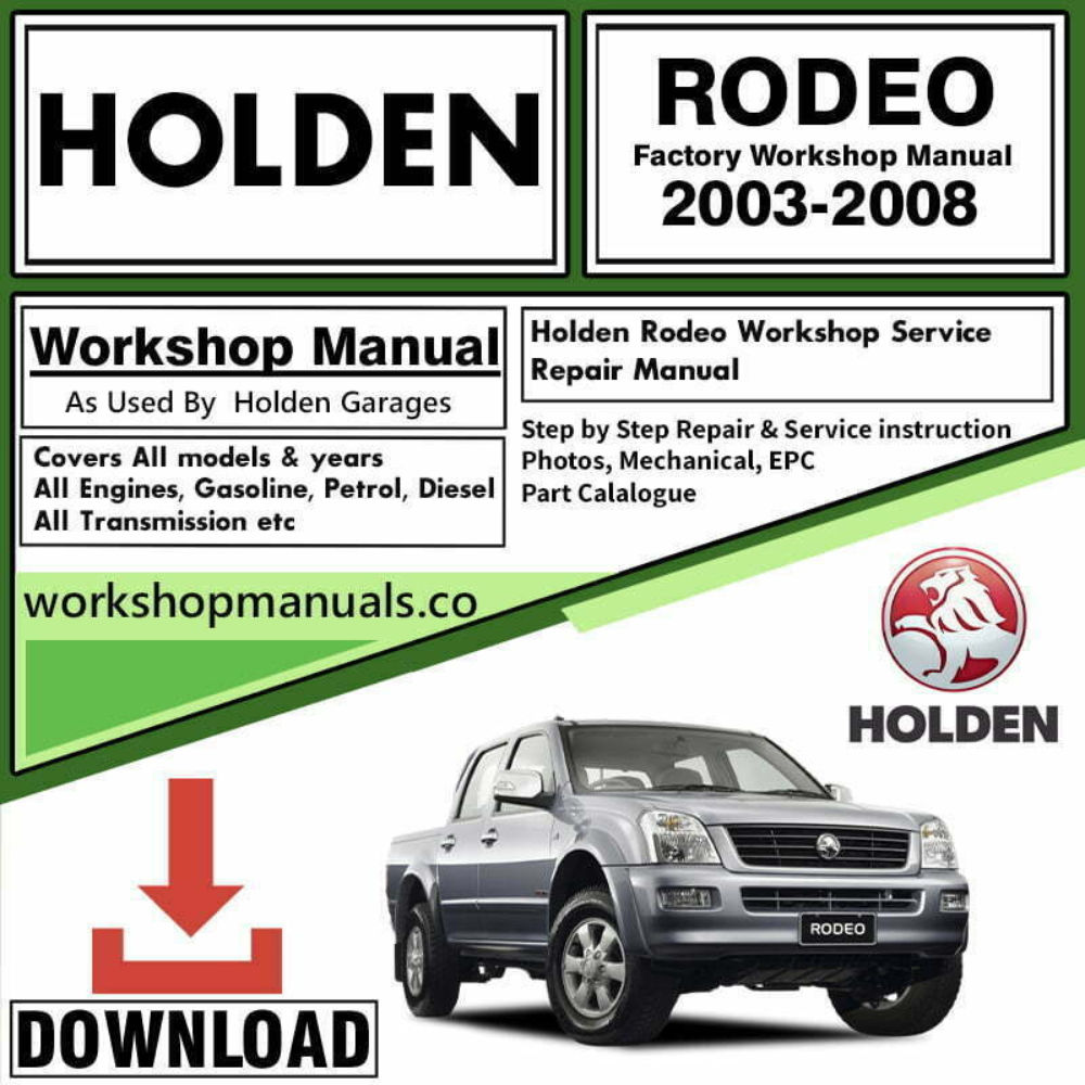 Holden Rodeo Workshop Repair Manual