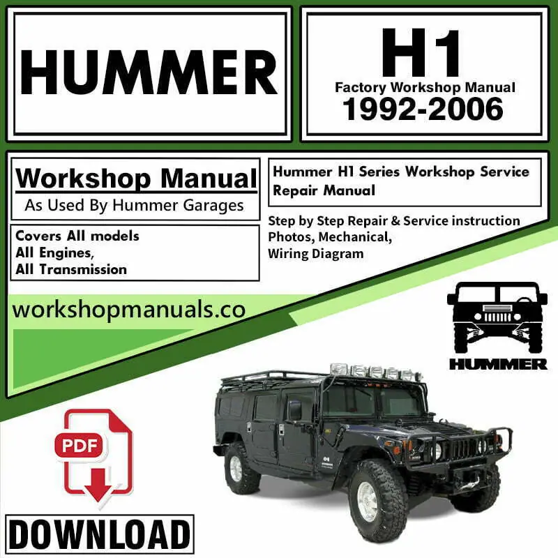 Hummer H1 Workshop Repair Service Manual