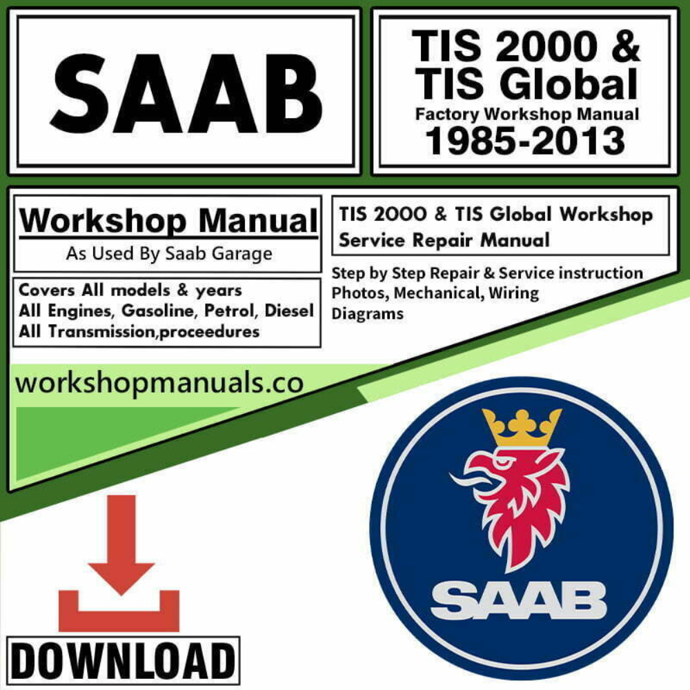 SAAB TIS 2000 & Saab TIS Global Workshop Manuals and EPC