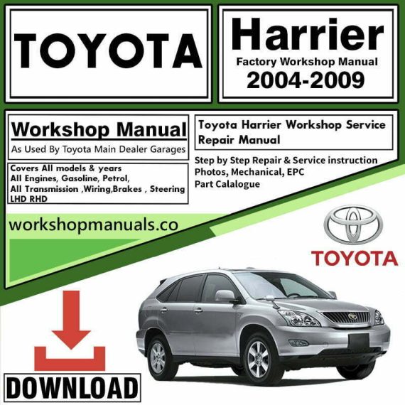 Toyota Harrier Manual Download – Workshop Repair Manuals Download Co