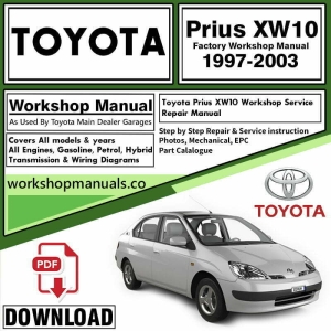 Toyota Prius XW10 Workshop Service Repair Manual Download