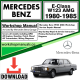 Mercedes E-Class W123 AMG Workshop Repair Manual Download 1980-1985