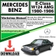 Mercedes E-Class W124 AMG Workshop Repair Manual Download 1980-1986