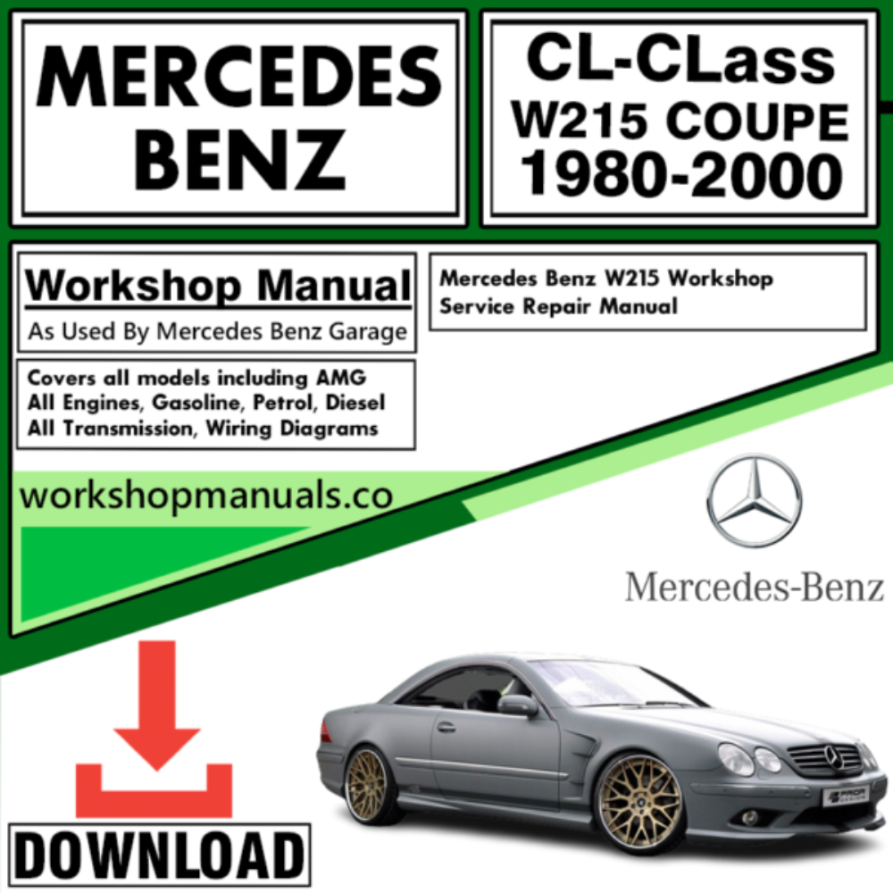 Mercedes CL-Class W215 Coupe Workshop Repair Manual Download 1980-2000