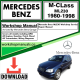 Mercedes M-Class ML230 Workshop Repair Manual Download 1980-1998
