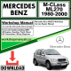 Mercedes M-Class ML270 Workshop Repair Manual Download 1980-2000