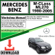 Mercedes M-Class ML270 Workshop Repair Manual Download 1980-2005