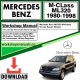 Mercedes M-Class ML320 Workshop Repair Manual Download 1980-1998