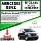 Mercedes M-Class ML350 Workshop Repair Manual Download 1980-1997