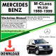 Mercedes M-Class ML350 Workshop Repair Manual Download 1980-1999