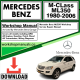 Mercedes M-Class ML350 Workshop Repair Manual Download 1980-2006