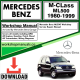 Mercedes M-Class ML500 Workshop Repair Manual Download 1980-1999