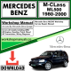 Mercedes M-Class ML500 Workshop Repair Manual Download 1980-2000