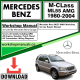 Mercedes M-Class ML55 AMG Workshop Repair Manual Download 1980-2004