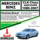 Mercedes CLK-Class 350 Coupe Workshop Repair Manual Download 1980-2007