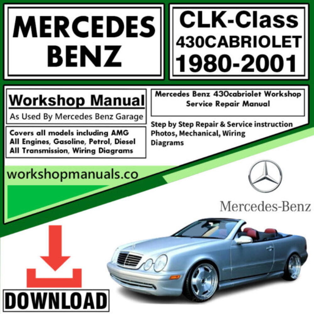 Mercedes CLK-Class 430 Cabriolet Workshop Repair Manual Download 1980-2001
