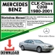 Mercedes CLK-Class C 208 Workshop Repair Manual Download 1980-2001