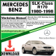Mercedes SLK-Class R170 Workshop Repair Manual Download 1980-1998