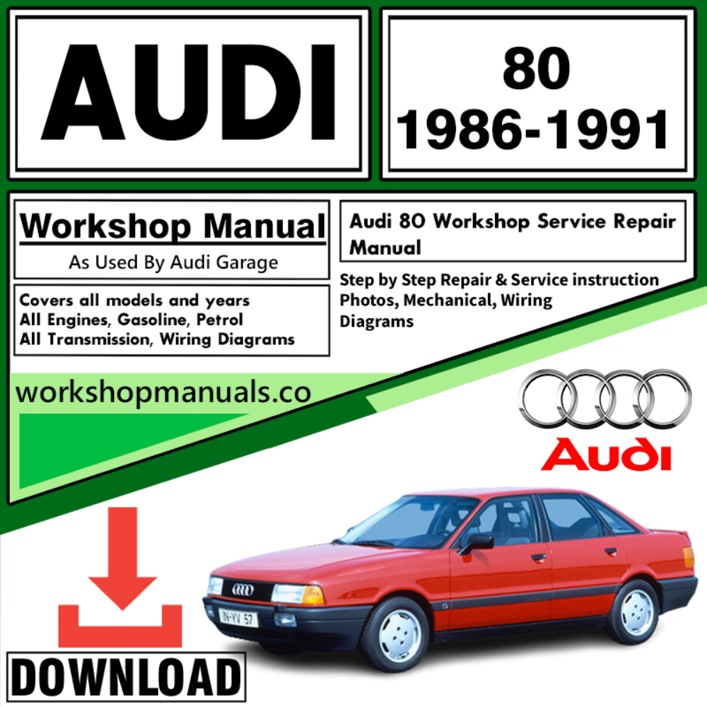 Audi 80 Workshop Repair Manual Download 1986-1991