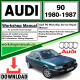Audi 90 Workshop Repair Manual Download 1980-1987
