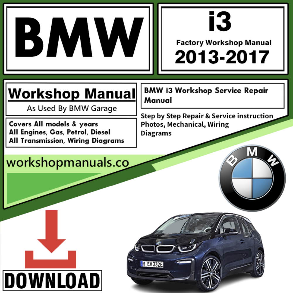 BMW i3 Workshop Repair Manual Download 2013-2017