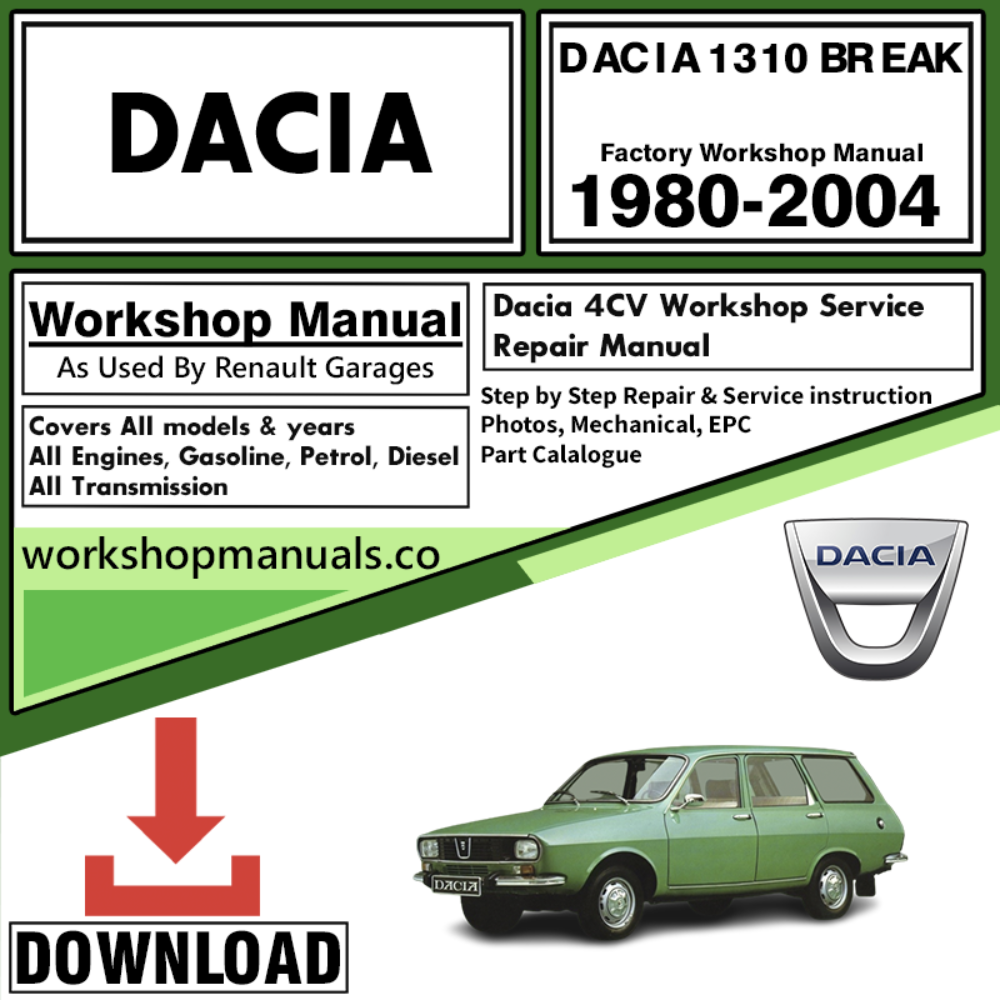 Dacia 1310 Break Workshop Repair Manual Download 1980-2004