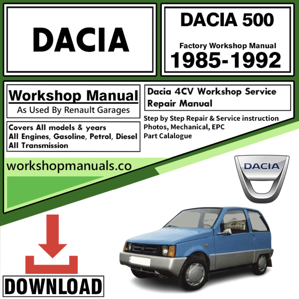 Dacia 500 Workshop Repair Manual Download 1985-1992