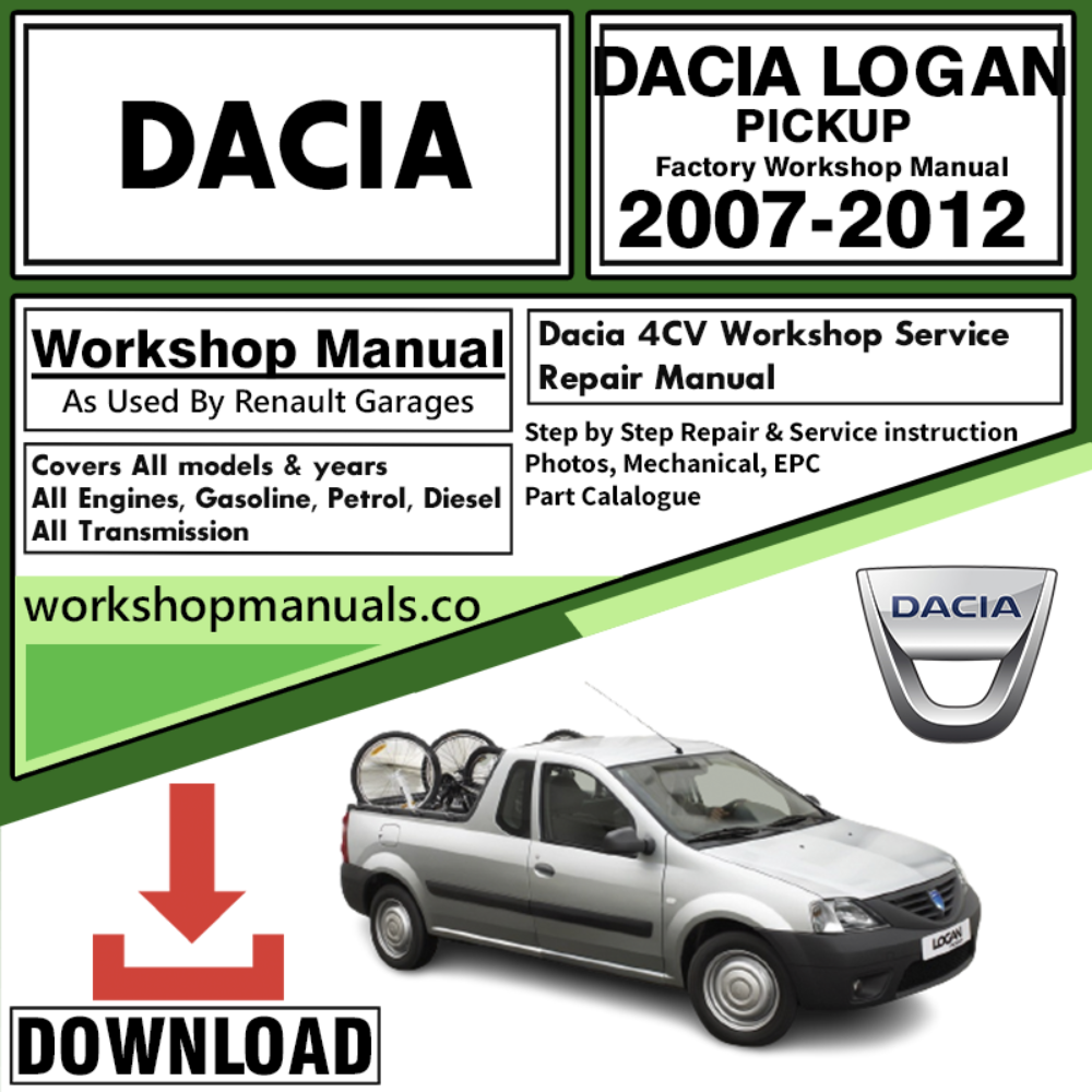 Dacia Logan Pickup Workshop Repair Manual Download 2007-2012