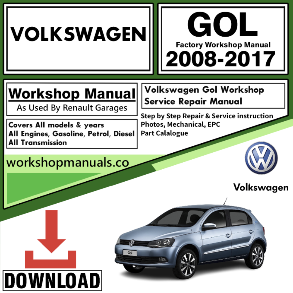 VW Volkswagon Gol Workshop Repair Manual Download 2008-2017