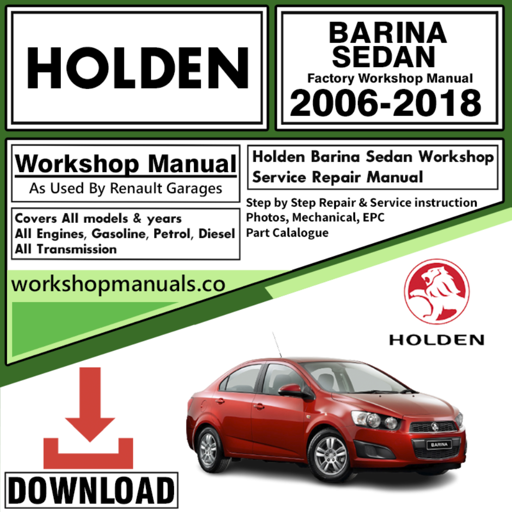 Holden Barina Sedan Workshop Repair Manual Download 2006-2018