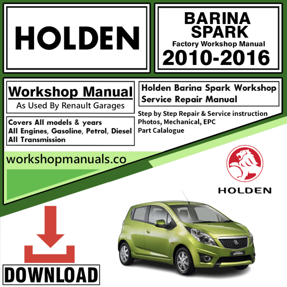 Holden Barina Spark Workshop Repair Manual Download 2010-2016