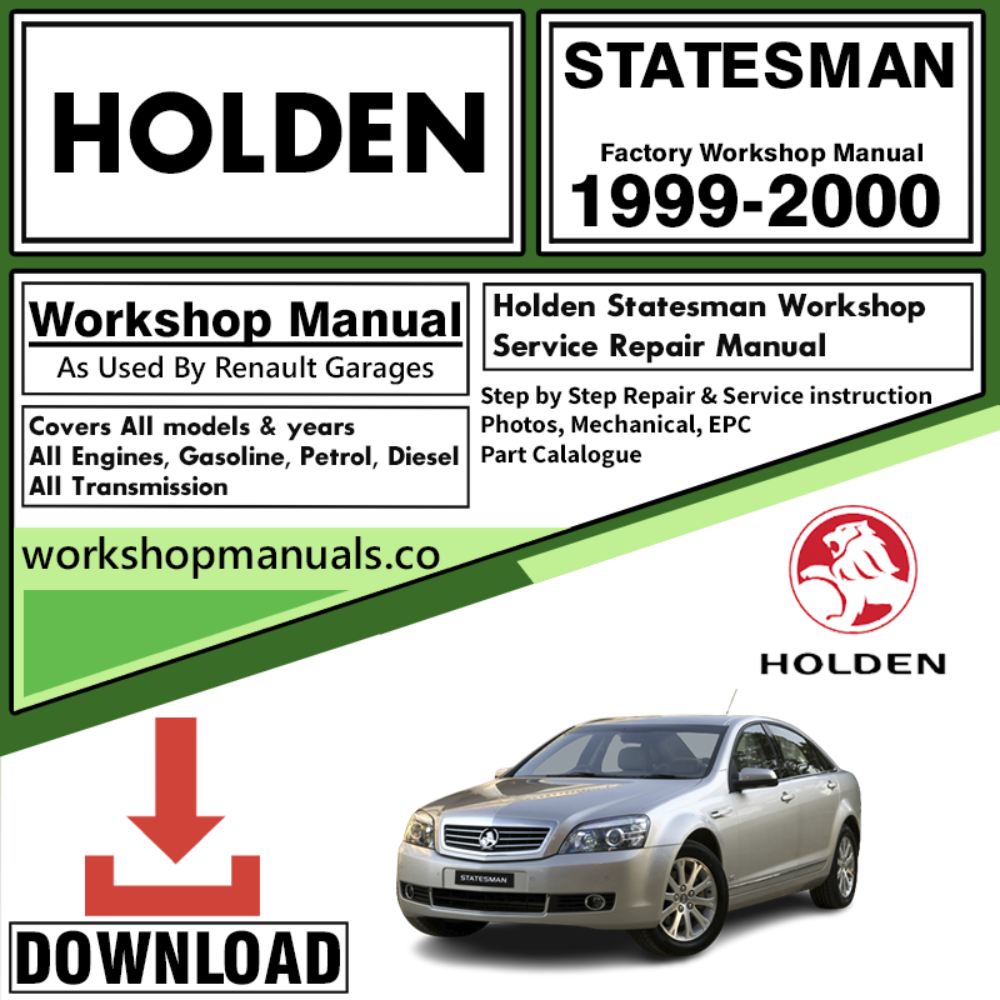 Holden Statesman Workshop Repair Manual Download 1999-2000