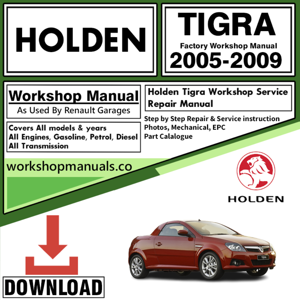 Holden Tigra Workshop Repair Manual Download 2005-2009