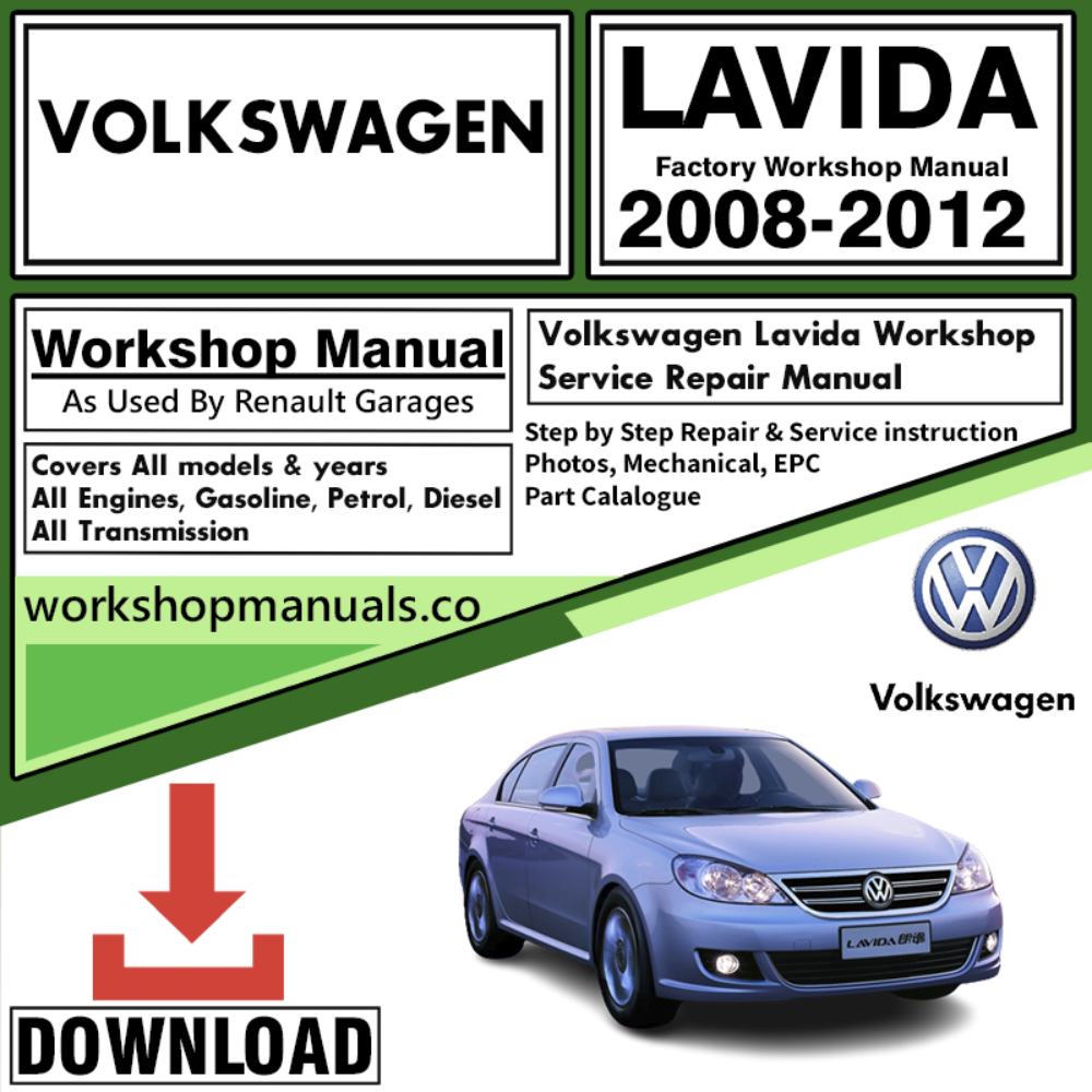 VW Volkswagon Lavida Workshop Repair Manual Download 2008-2012