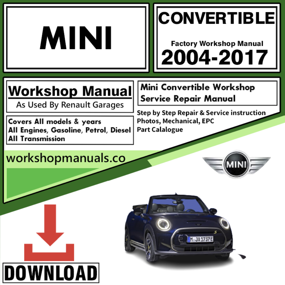 Mini Convertible Workshop Repair Manual 2004-2017