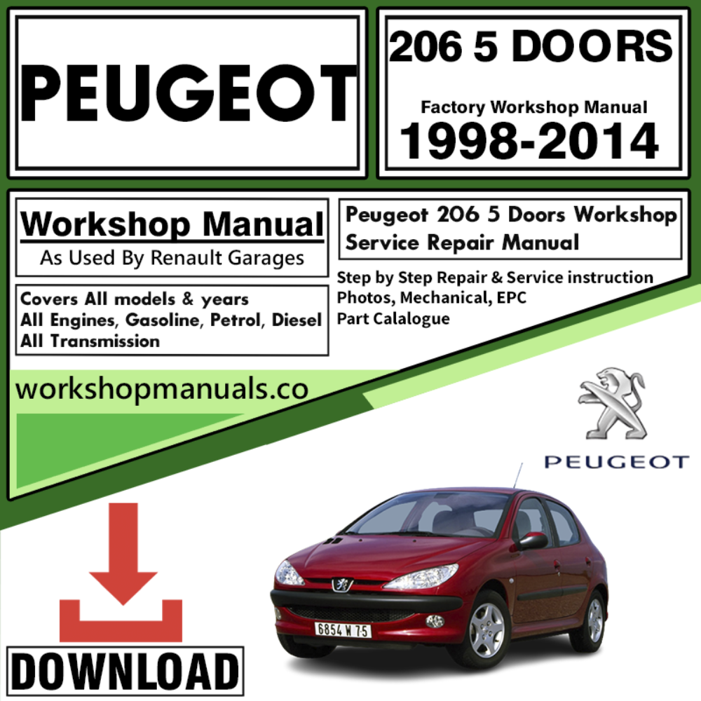 Peugeot 206 Workshop Repair Manual Download 1998-2014