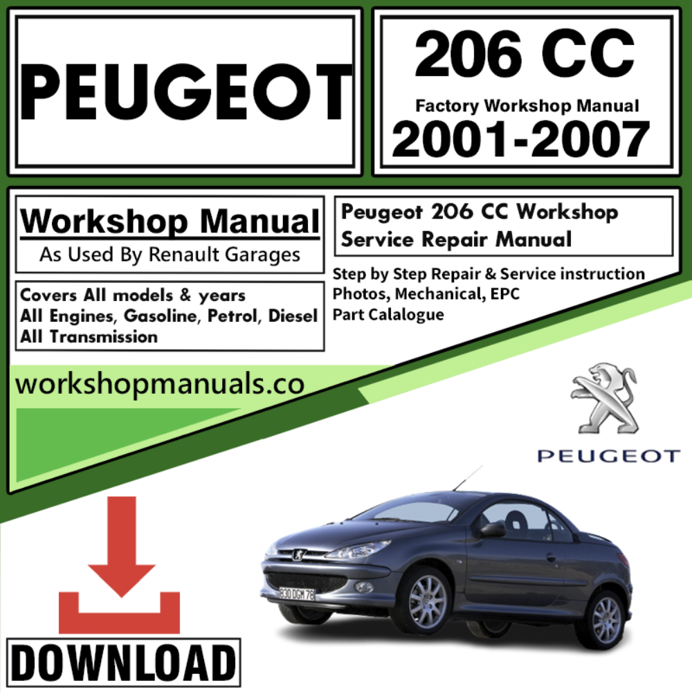 Peugeot 206 CC Workshop Repair Manual Download 2001-2007
