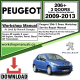 Peugeot 206 3 Doors Workshop Repair Manual Download 2009-2013