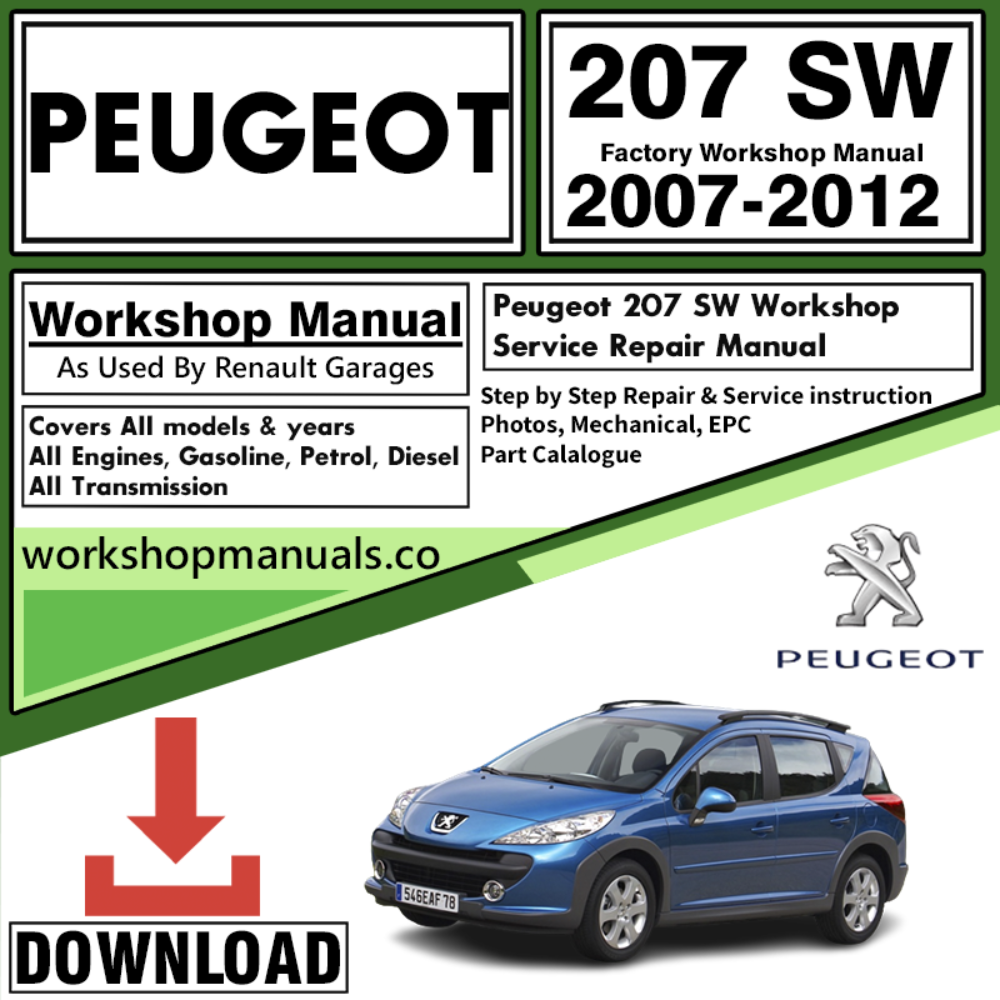 Peugeot 207 SW Workshop Repair Manual Download 2007-2012
