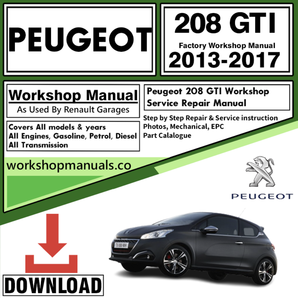 Peugeot 208 GTI Workshop Repair Manual Download 2013-2017