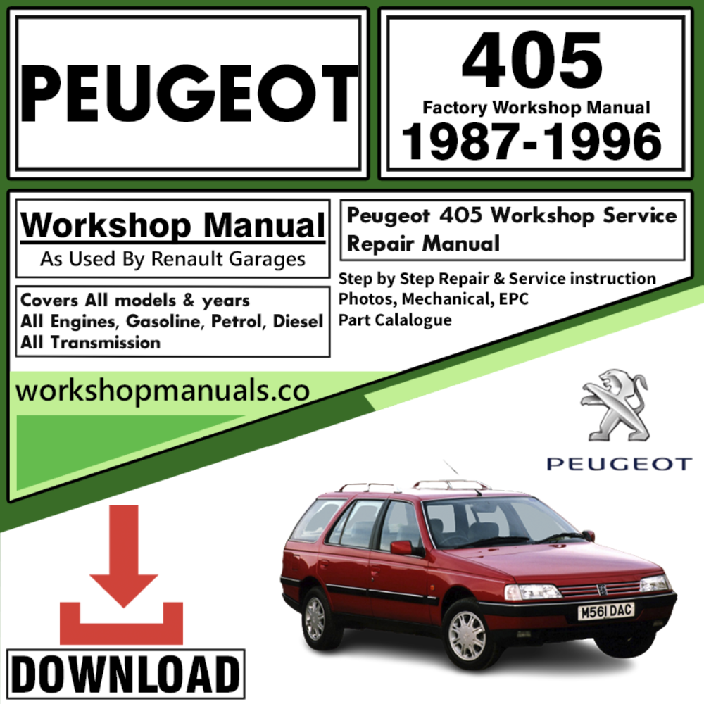 Peugeot 405 Workshop Repair Manual Download 1987-1996