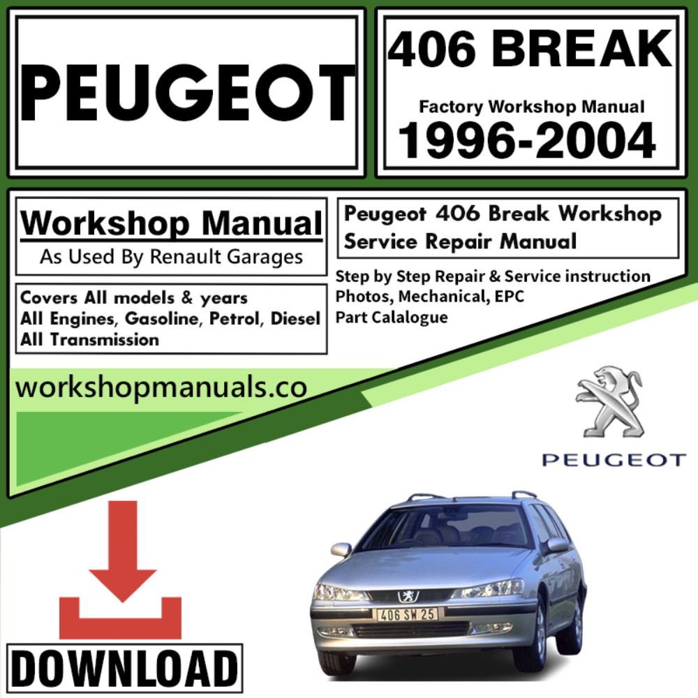 Peugeot 406 Break Workshop Repair Manual Download 1996-2004