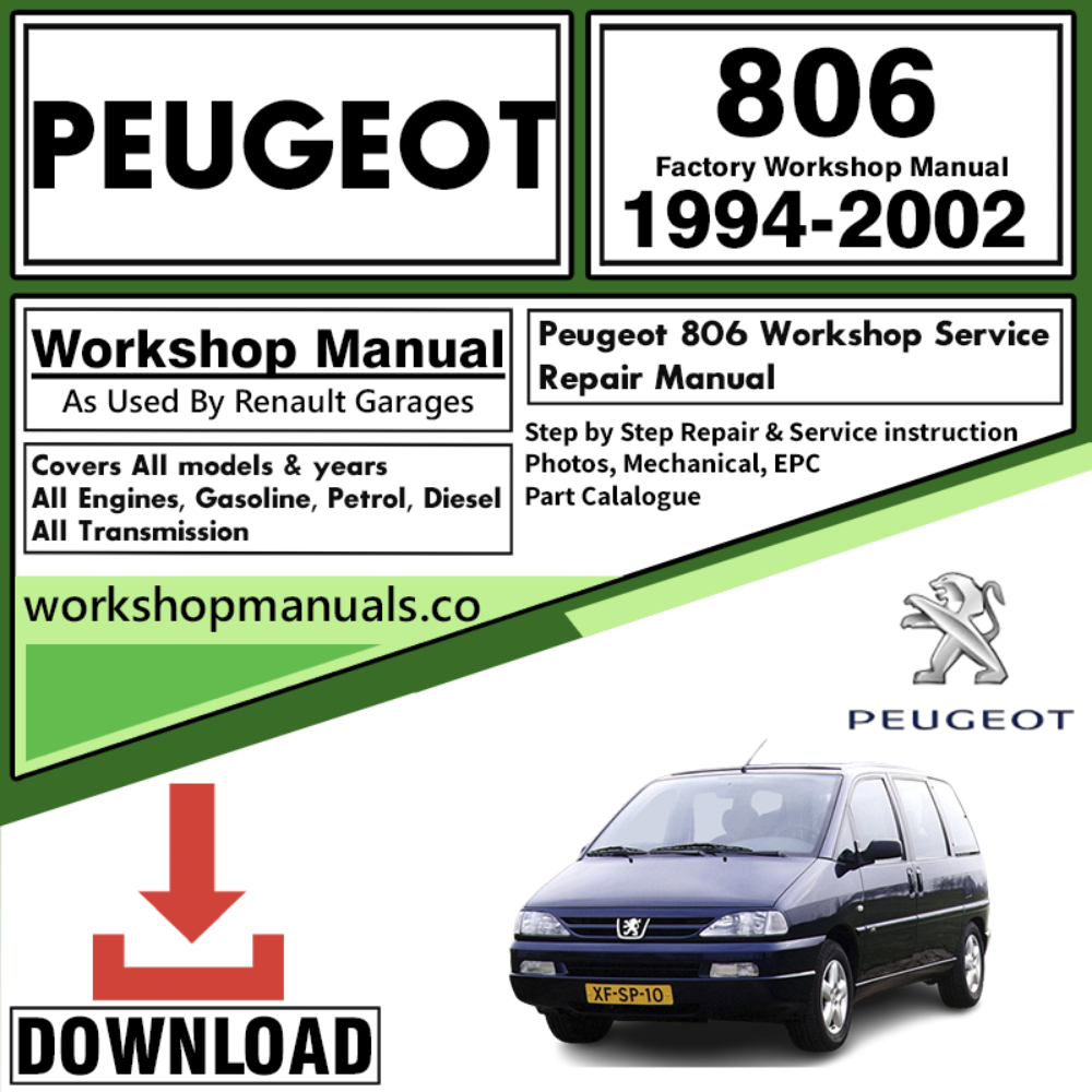Peugeot 806 Workshop Repair Manual Download 1994-2002