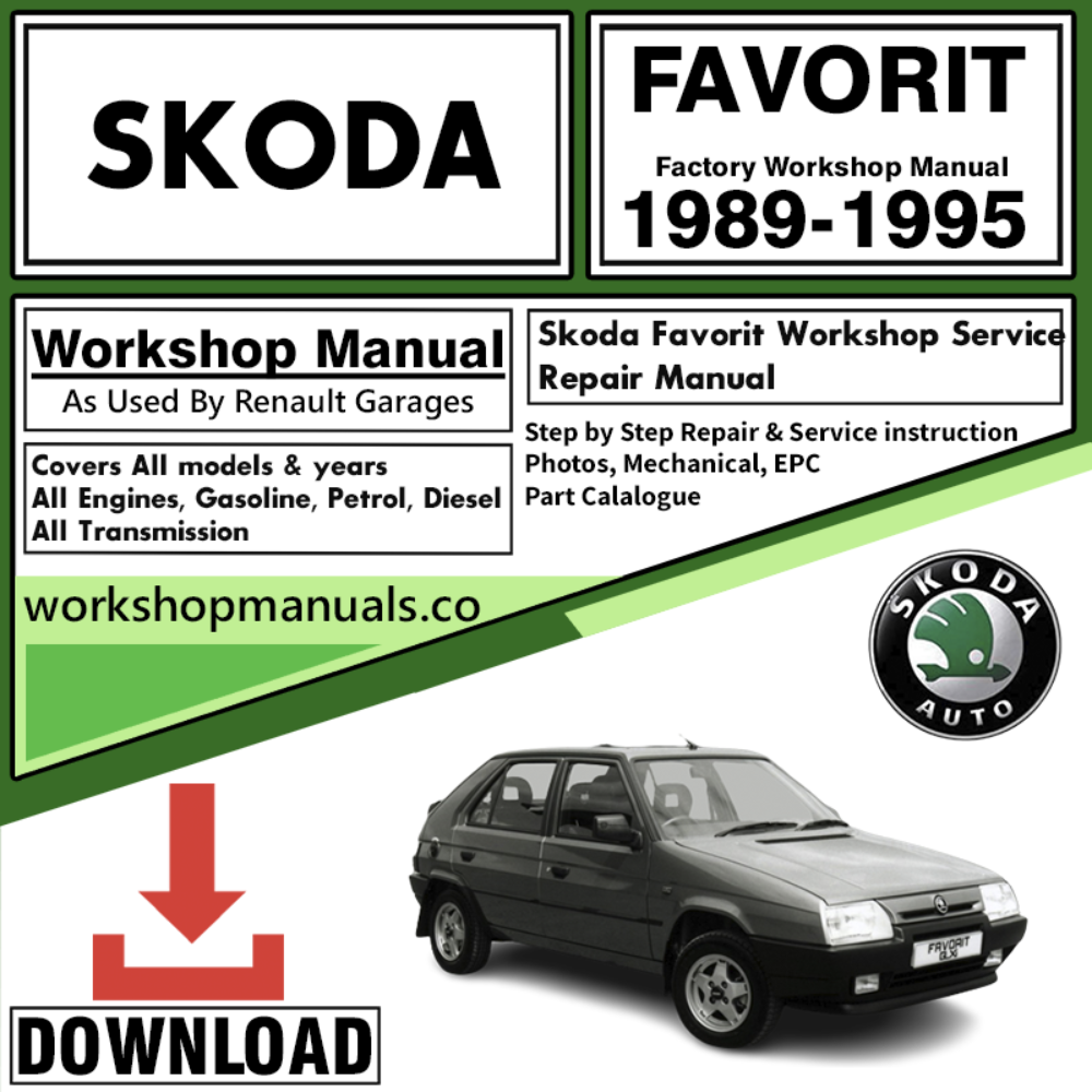 Skoda Favorit Workshop Repair Manual Download 1989-1995