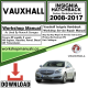Vauxhall Insignia Hatchback Workshop Repair Manual Download 2008-2017