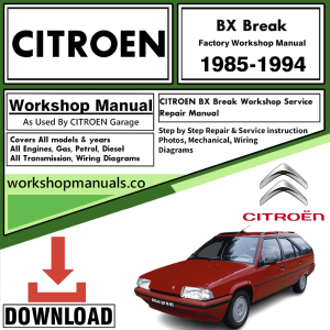 Citroen BX Break Workshop Repair Manual Download 1985-1994