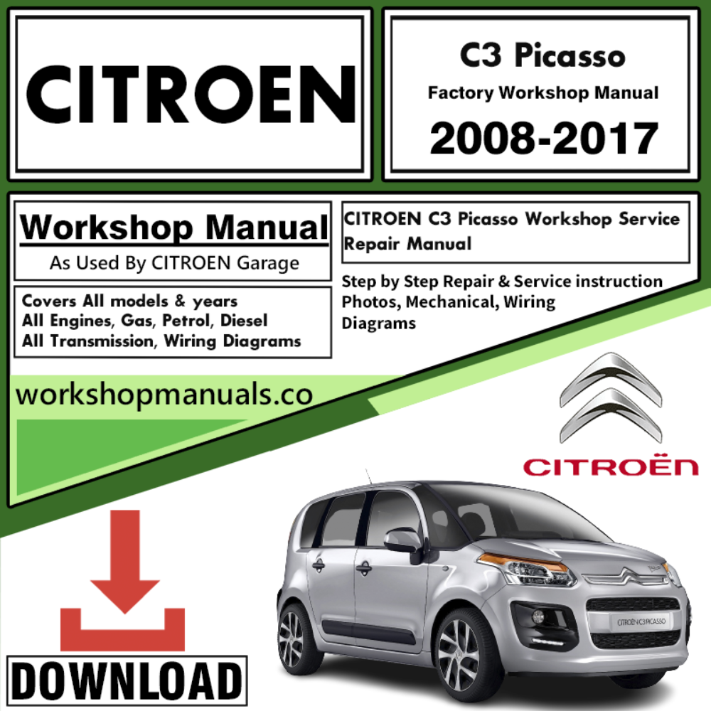 Citroen C3 Picasso Workshop Repair Manual Download 2008-2017